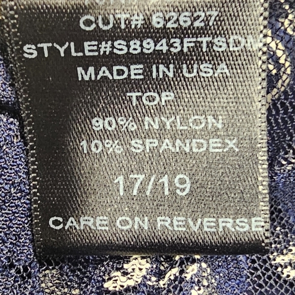 Eyeshadow V-Neck Short Sleeve Sheer With Floral Accent Size 17/19 - Picture 7 of 11